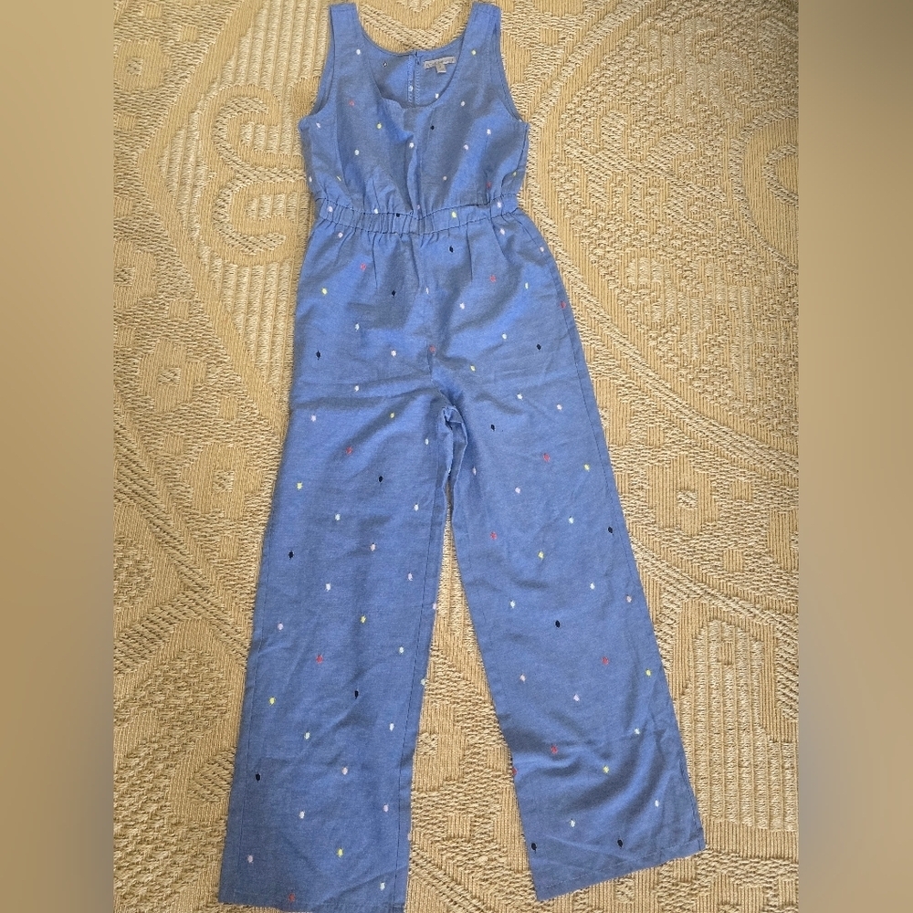 Thompson Light Blue Jumpsuit with Dots - Picture 11 of 11